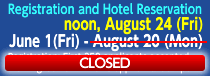 Closed Registration and Hotel Reservation.